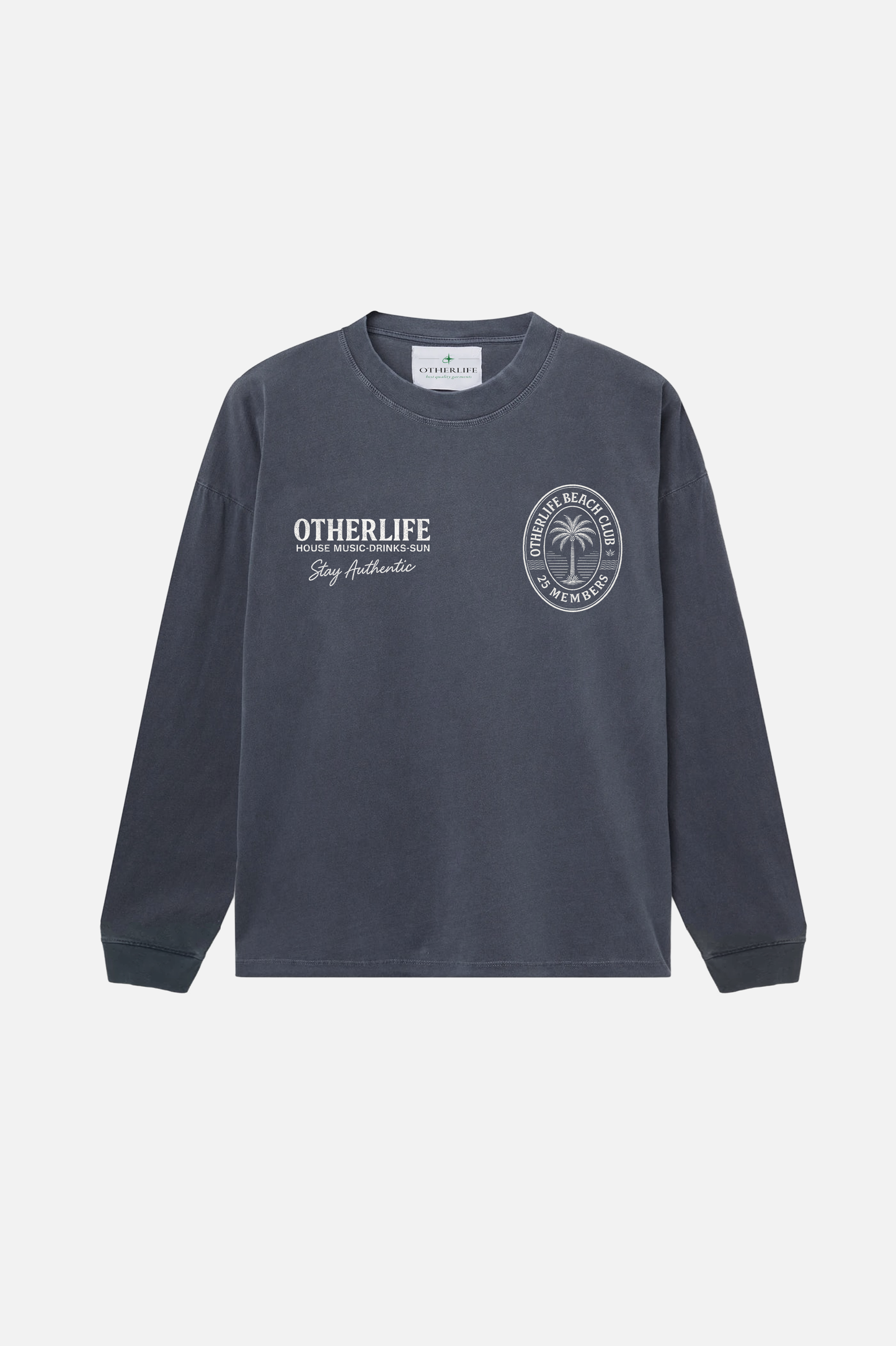 Beach club antracit longsleeve