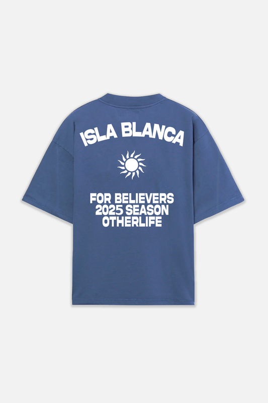 Isla Blanca blue tee