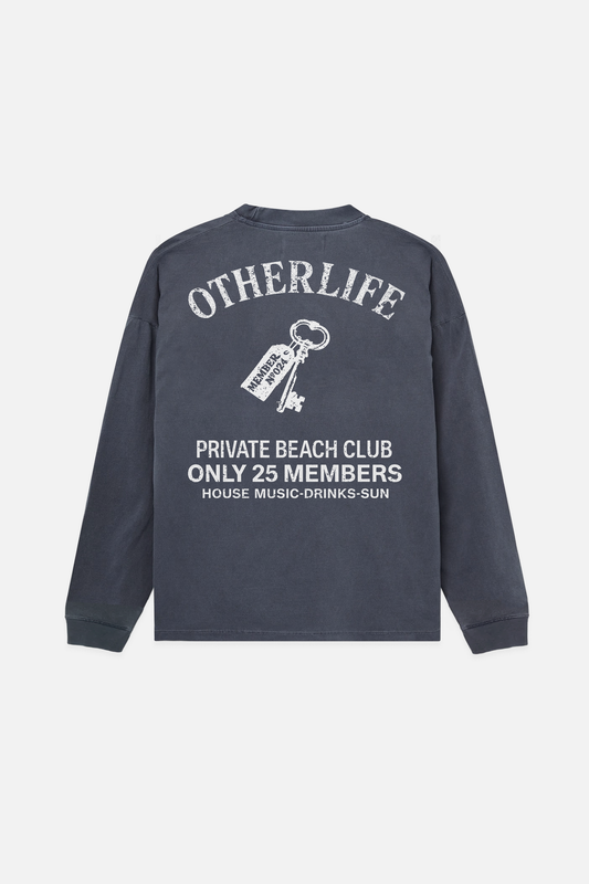 Beach club antracit longsleeve